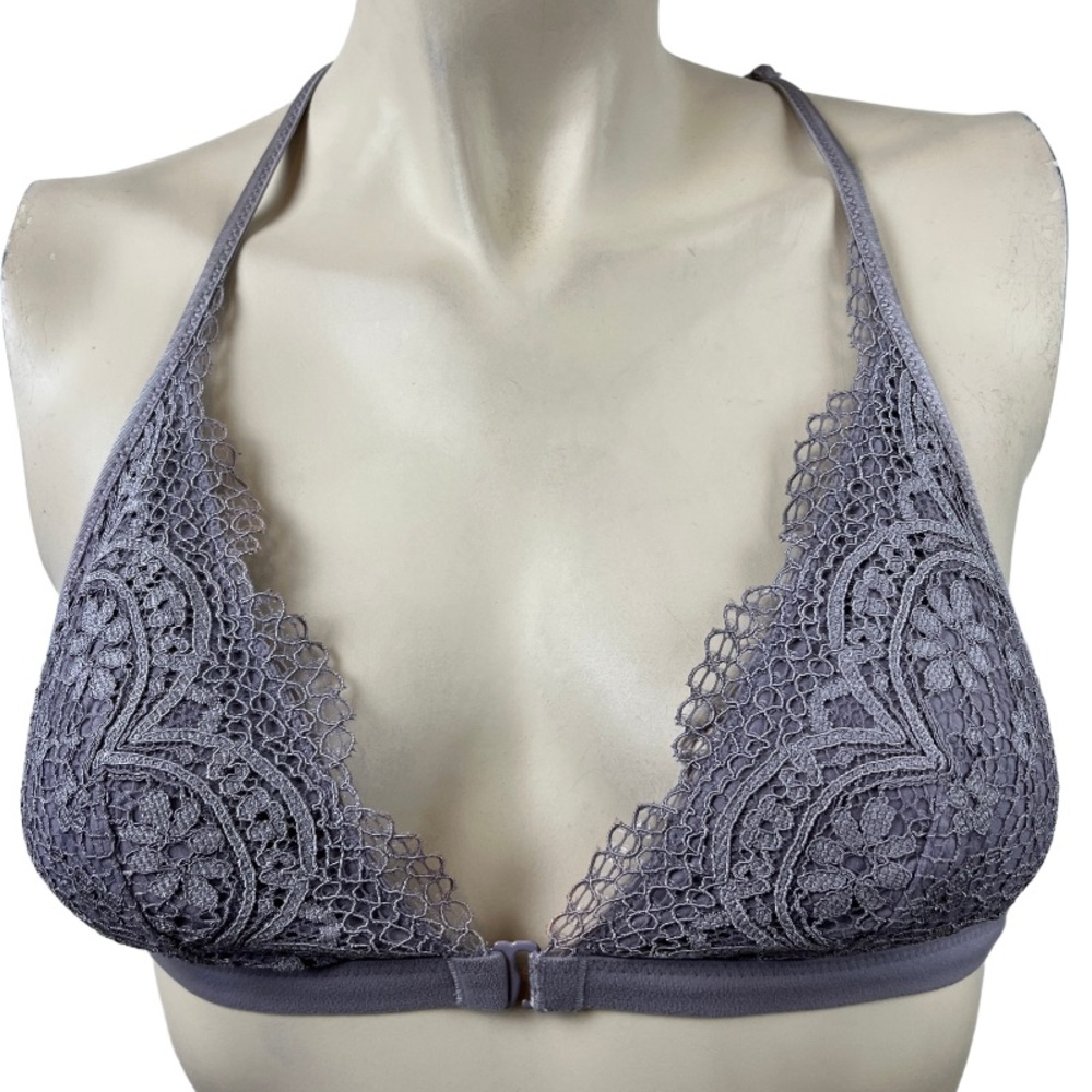 Victorias Secret Dusty Lavender Lace Hook‎ Front Bra